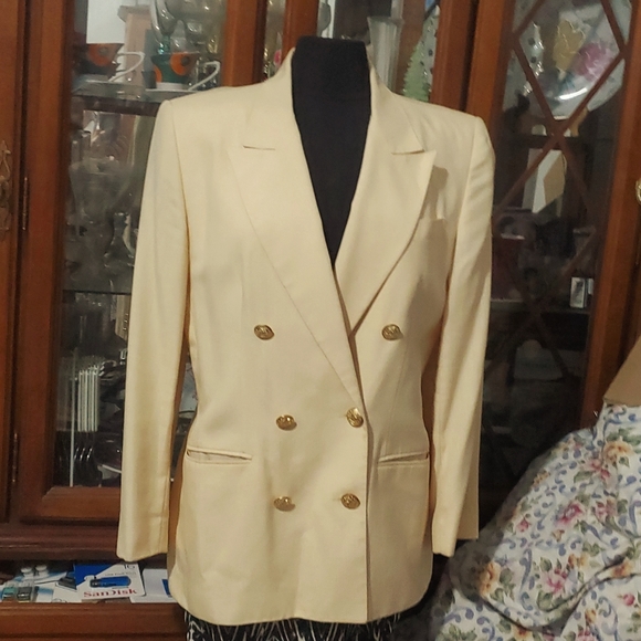 Talbots Women Pale Yellow Jacket/12 P - Picture 1 of 8